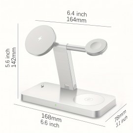 Upgrade Your Wireless Charging Experience with This 4-in-1 Portable Foldable Magnetic Suction Charger!