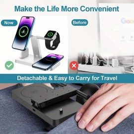 Upgrade Your Wireless Charging Experience with This 4-in-1 Portable Foldable Magnetic Suction Charger!