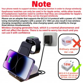 3 In 1 Multifunctional Wireless Charger, Charging Station Mobile Phone Holder For IPhone\iWatch\AirPods