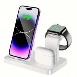 3-in-1 Wireless Charger Stand Dock: Charging Station For Watch, For Airpods Pro 2/3, For IPhone 14/13/11/XR/XS/X/8/7