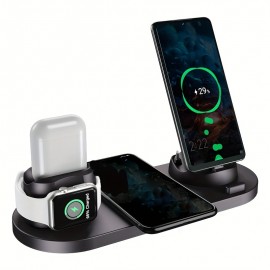 15W 10 In 1  Wireless Charger Stand For IPhone 13 12 11 XS XR Fast Charging Dock Station For Airpods Pro, IWatch 7