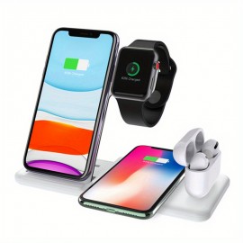 15W 4 In 1 Wireless Charger Stand Pad For IPhone 14 13 12 Apple Watch 15W Foldable Fast Charging Dock Station For Airpods Pro IWatch