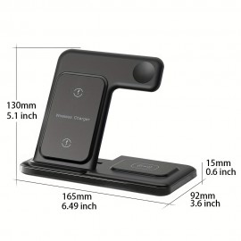 3 In 1 Wireless Charging Station For iWatch Ultra 9 8 7 6 5 4 3 2 SE Airpods Pro 3 Pro2 Multiple Devices Folding Wireless Charger Stand For iPhone 15 14 13 11 And Earlier Series