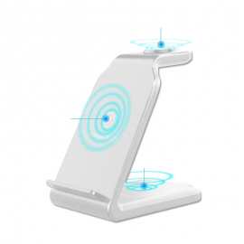 Charger Station For IPhone Multiple Devices, 3 In 1 Fast Wireless Charger Stand Dock Stand For IPhone 14 13 12 11 Pro X XS 8 Plus Apple Watch Series 8 7 6 SE 5 4 3 2 & AirPods 3/2/Pro For Office/home Nice Small Gift For Friend