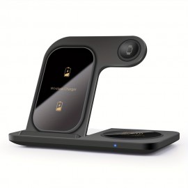 Wireless Charging Station For IPhone Multiple Devices Foldable 3 In 1 Fast Charger Station Stand Dock For IWatch Series 8, 7, 6, SE, 5, 4, 3, 2, Airpods Pro 3, 2, IPhone 14Pro, 14, 13, Pro Max, 13 ,12, 11 Pro, X ,Max ,XS, XR, 8