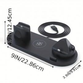 5 In 1 Wireless Charger Bracket Station Type-C Charging Stand For IPhone 14 13 12 11 Pro Max Samsung Xiaomi Desk Chargers For Watch Airpods