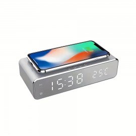 Wireless Charger Thermometer Alarm Clock Wireless Charger Mobile Phone Watch Clock Three-in-one LED Wireless Charging