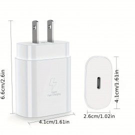 For Samsung Super Fast Charger Type C Charging Cable Cord  With 25W USB C Android Phone Charger Block For Samsung Galaxy S23/S22/S21/S20/Plus/Ultra/FE/Note 20/10/Z Fold/Flip/A17