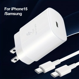 For Samsung Super Fast Charger Type C Charging Cable Cord  With 25W USB C Android Phone Charger Block For Samsung Galaxy S23/S22/S21/S20/Plus/Ultra/FE/Note 20/10/Z Fold/Flip/A17