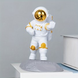 Spice Up Your Desk with this Astronaut-Themed Phone Holder - Perfect for Office Decor!