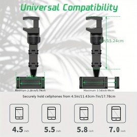 Car Mobile Phone Holder Multi-functional 360° Rotating Inspection Mirror Seat Suspension Rearview Mirror Rear Pillow Office Desk Kitchen Multi-scene Universal Mobile Phone Holder Mobile Phone Holder