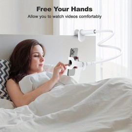 Gooseneck Cell Phone Holder, Universal 360 Flexible Phone Stand Lazy Bracket Mount Long Arms Clamp For Phone 13 Pro Xs Max XR X 8 7 6 6s Plus And Other 3.5~6.7'' Device