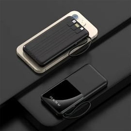 20000mAh & 10000mAh Portable Battery Charger - Type C Power Bank With LED Display, Compatible With IPhone & Samsung Smart Devices - White