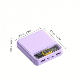 10000 MAh Power Bank Comes With 4 Wires  Fast Charging Transparent Mobile Power Supply For Iphone Samsung Xiaomi Oppo Intelligent Devices