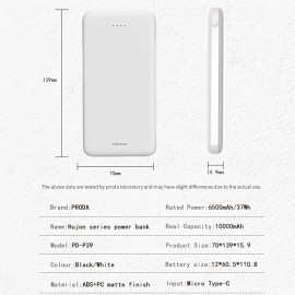 10000mAh Portable Powerbank - 2 USB Outputs, LED Display, Fast Charging For IPhones, Samsungs, LGs & More!