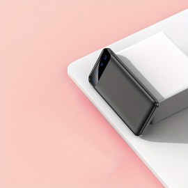 10000mah Portable Power Bank - 5V 2.1A Mini Battery Charger - Fast Charging for External Batteries (2xUSB, Type C & Micro)