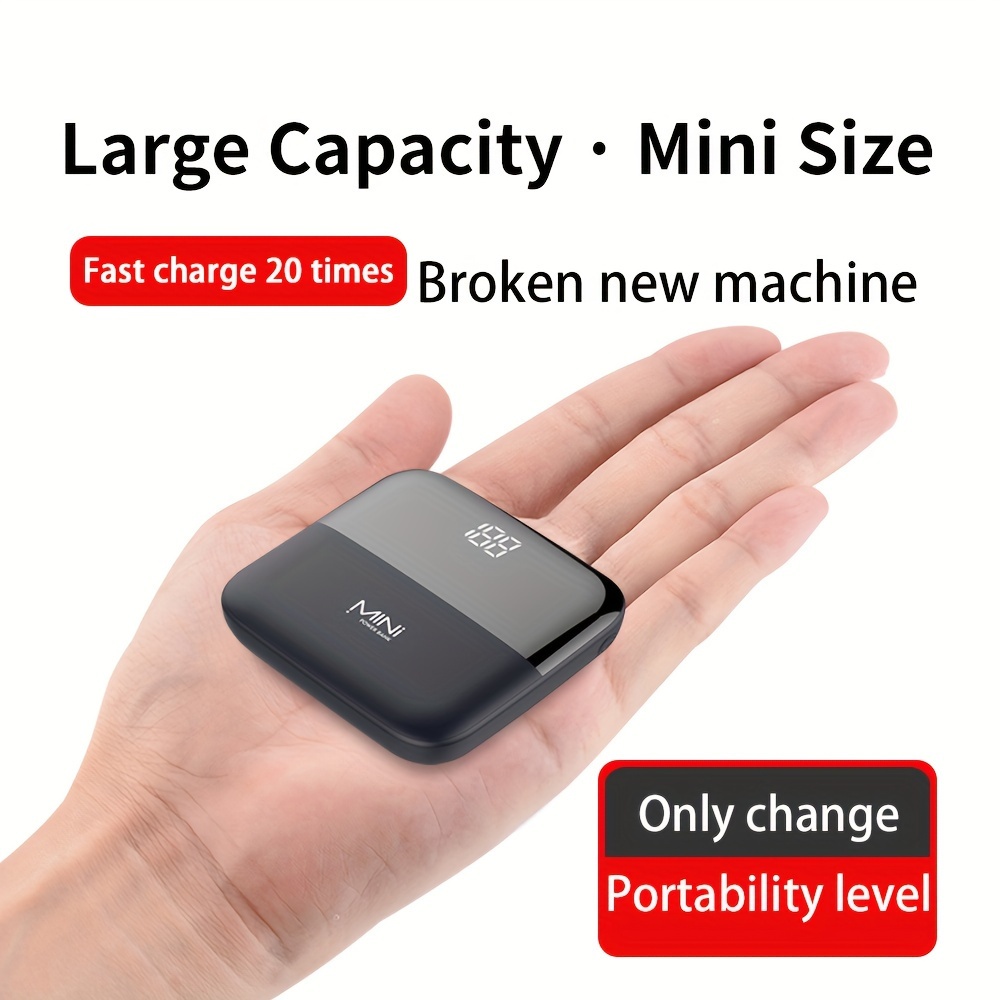10000mAh 5V2A Fast Charging Mini Cute Portable Pocket Power Bank, Small Size Large Capacity High Appearance