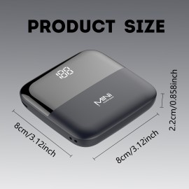 10000mAh 5V2A Fast Charging Mini Cute Portable Pocket Power Bank, Small Size Large Capacity High Appearance