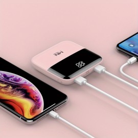 10000mAh 5V2A Fast Charging Mini Cute Portable Pocket Power Bank, Small Size Large Capacity High Appearance