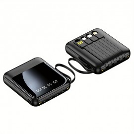 10000mAh Portable Power Bank Battery Charger With Wall Plug LED Display External Battery Pack With 3 Output Lines