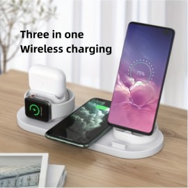 5 In 1 Wireless Charger Bracket Station Type-C Charging Stand For IPhone 14 13 12 11 Pro Max Samsung Xiaomi Desk Chargers For Watch Airpods