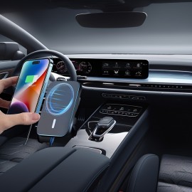 15W Super-Fast Wireless Magnetic Car Charger For 15 14,13,12,11/Pro/Max/Mini/Plus, X, XR, XS/Max, SE - Air Vent Phone Holder & Macsafe Fast Charging Station Prime Day