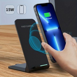 Mobile Phone Wireless Charging Station, 15W Fast Charging, Wireless Charging Station, For IPhone 15\14\13\12\11\XR\X\F8 Series, For Samsung Series, For Android Series