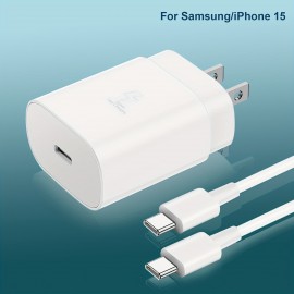 For Samsung Super Fast Charger Type C Charging Cable Cord  With 25W USB C Android Phone Charger Block For Samsung Galaxy S23/S22/S21/S20/Plus/Ultra/FE/Note 20/10/Z Fold/Flip/A17