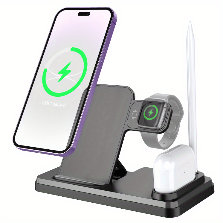 multifunctional 4 in 1 wireless charger mobile phone wireless charging dock for watch headset details 0