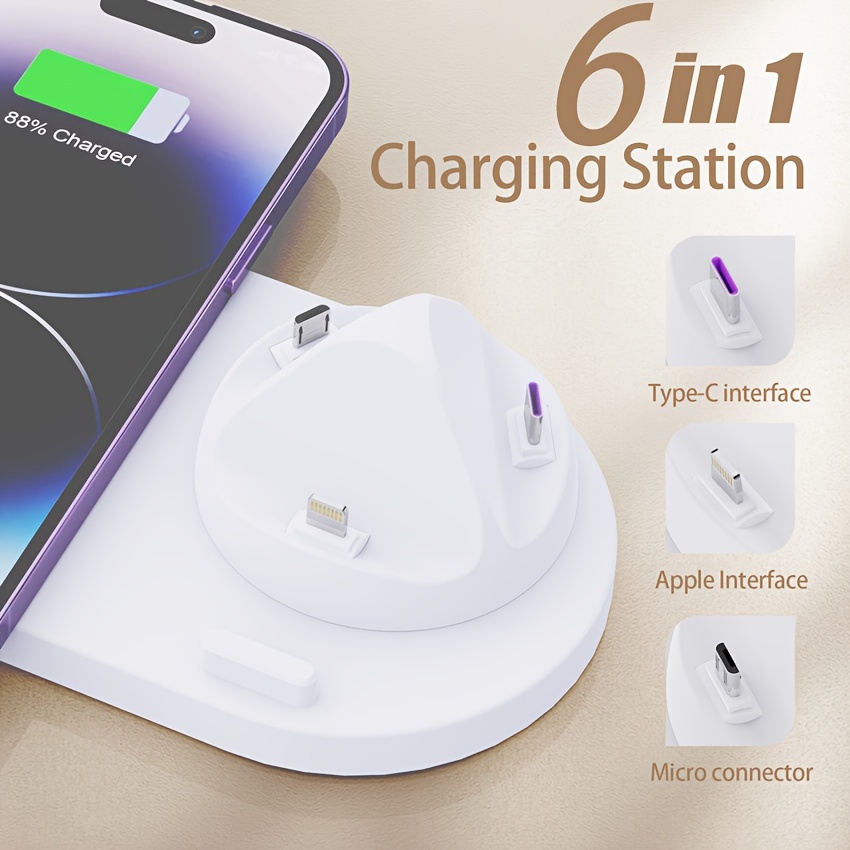 wireless charger stand-15w 10 in 1 wireless charger stand for iphone 13 12 11 xs xr fast charging dock station for airpods pro iwatch 7 details 4