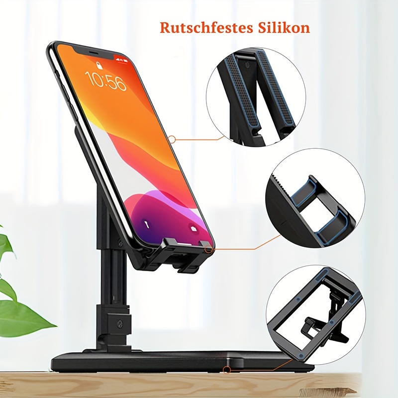 foldable tablet mobile phone desktop phone stand for ipad iphone samsung desk holder adjustable desk bracket smartphone stand details 1